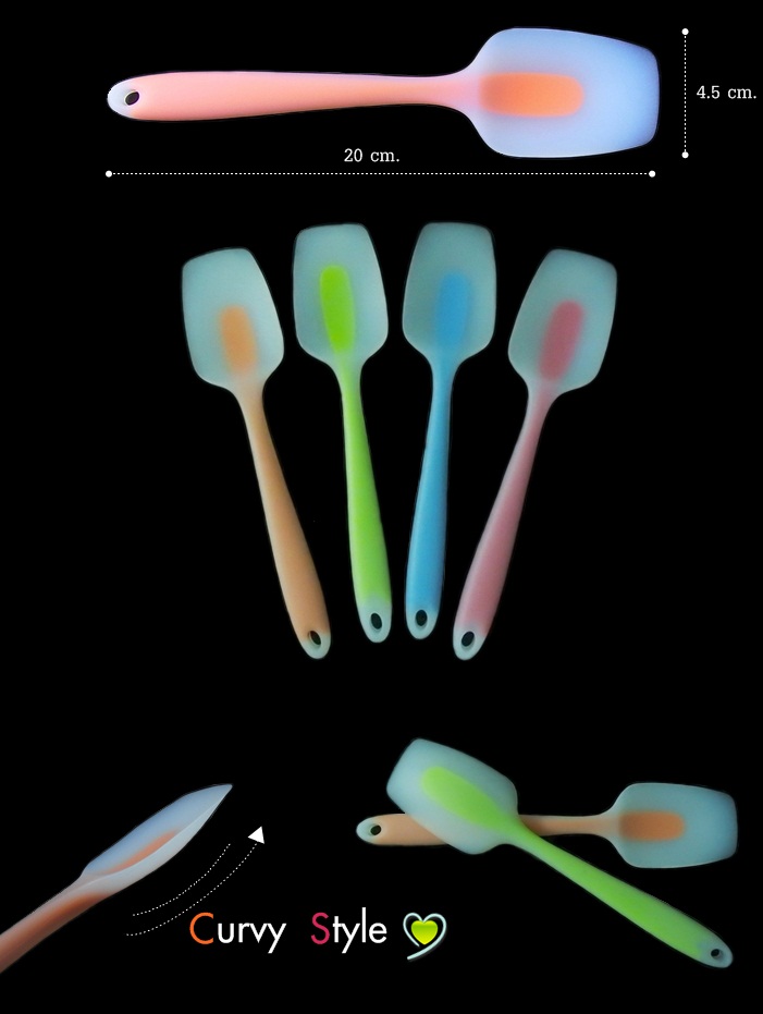 ช้อนซิลิโคนสีใส ทำสบู่